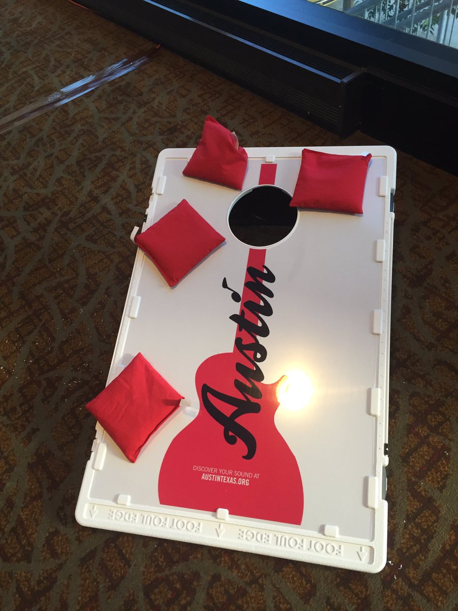 NataHoffman's tweet photo. Stop by the engagement center at #pcmaec for a game of corn hole &amp; a chance to win a free Convening Leaders reg! https://t.co/hLMv4I3jFW