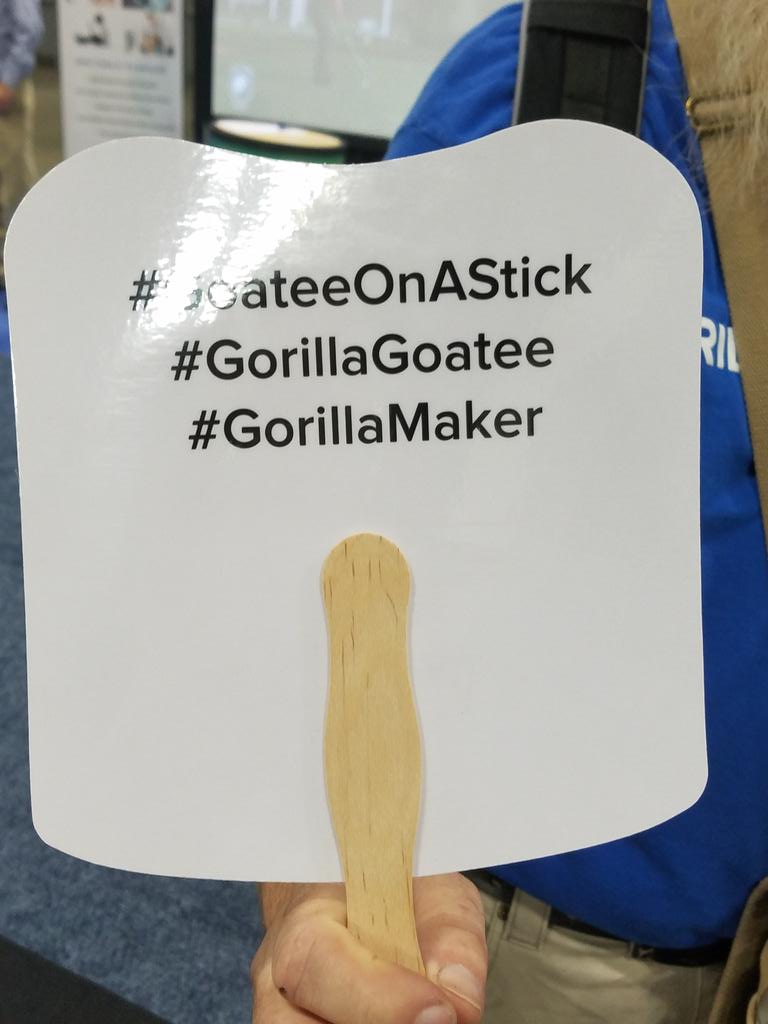 fishtree_edu's tweet photo. Having fun at #iste2016 courtesy of #Gorillamaker https://t.co/Ha39bOihnd