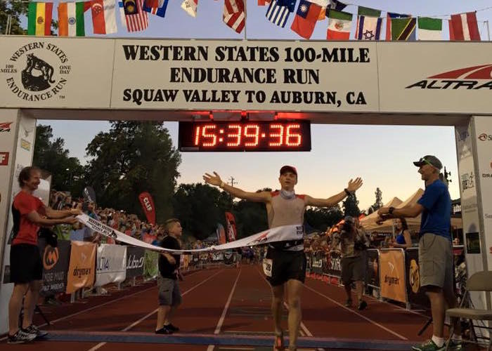runnersworld's tweet photo. Watch: Western States leader takes a swim, then a wrong turn #WS100 https://t.co/nfwv4BlWsk https://t.co/oYx4LeUv6D