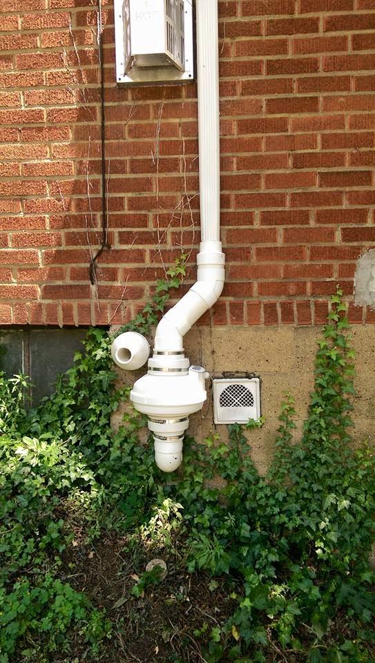 A beautiful #radonmitigation system using #festafans which are now available in non-yellowing white! #radonfans