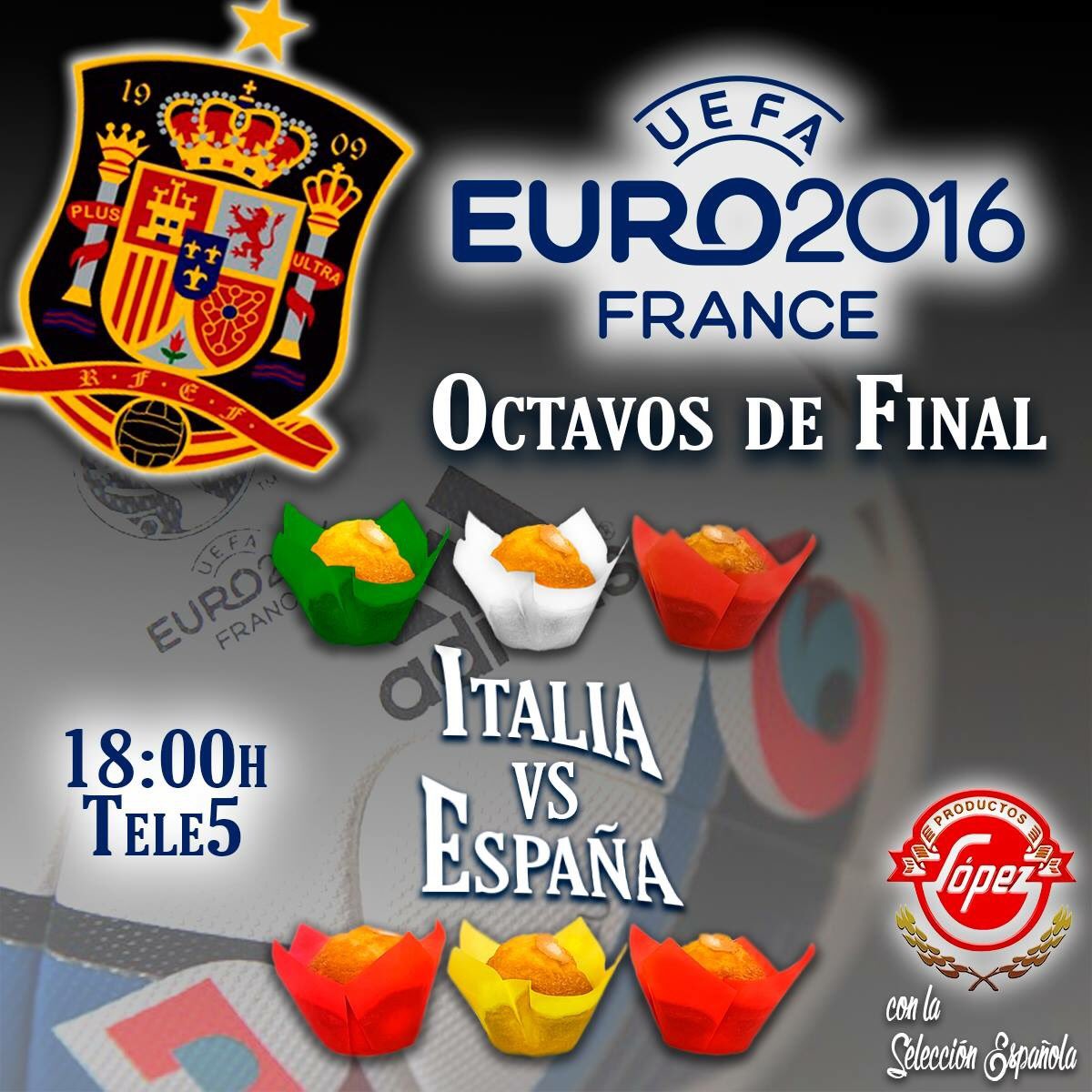 ProductosLopez's tweet photo. ¡Que comience el partido! Vamos España 💪🏼 @ESTOESFUTB @losmanolostv @SeFutbol #productoslopez #fútbol #España https://t.co/AM4ze8jZbP