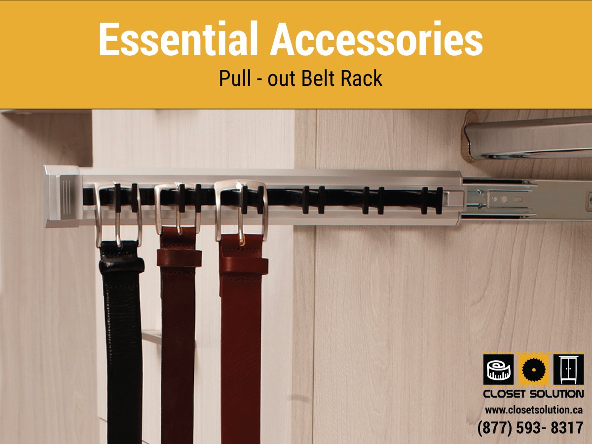 closet_solution's tweet image. Need #morefunctionality to #hangingspace? #EssentialClosetAccessories: #PulloutBeltRack Read @closet_solution on #FB