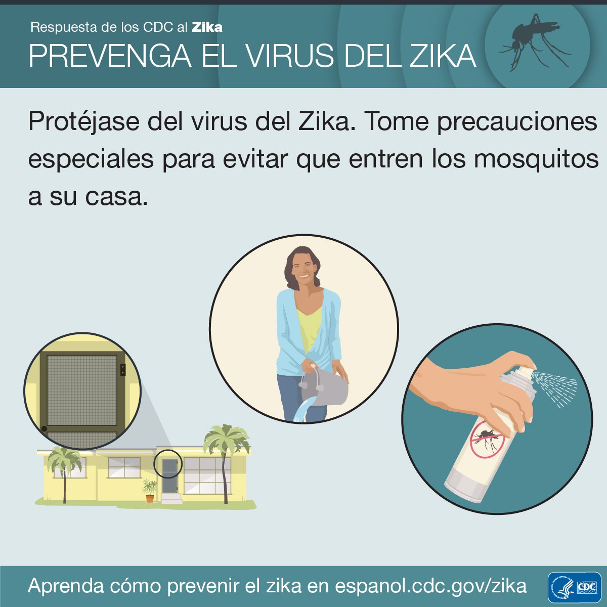 Semana de Concientización sobre Control de Mosquitos. Contrólelos en su casa y alrededores. 1.usa.gov/1YvmhnK