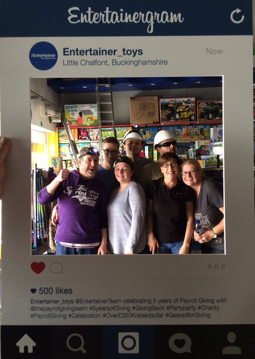 EntertainerTeam's tweet photo. @EntertainerToys @PayrollGivingTm #5yearsofgiving #team22 #still_smiling #recoverywork https://t.co/rxDONQGoTv