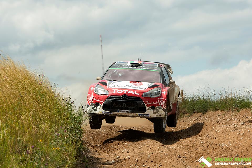 RubnPerez's tweet photo. Craig Breen y Stéphane Lefebvre testaban hoy sus Citroën DS3 WRC preparando el #RallyPoland. #WRC Por Lukasz Kufner: https://t.co/nplP4ad9gp