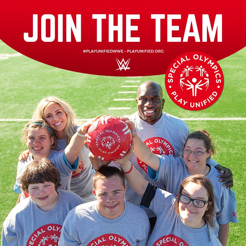 StephMcMahon's tweet image. The athletes of @SpecialOlympics are an inspiration to us all. Please join us and support #PlayUnifiedWWE globally.