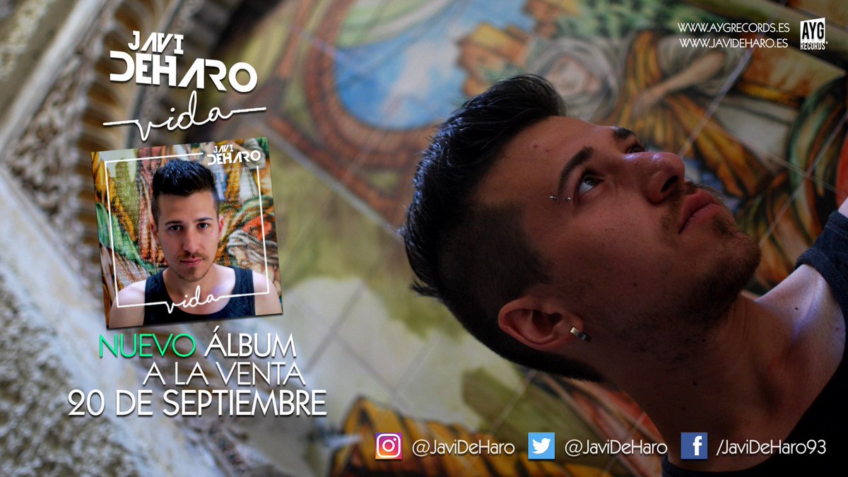 ElFiesta_es's tweet photo. 20 Septiembre Sale a la Venta "Vida", el nuevo álbum de @JaviDeHaro Recomendado por https://t.co/q0QEDJ6PQi https://t.co/gk1NfaDwz8