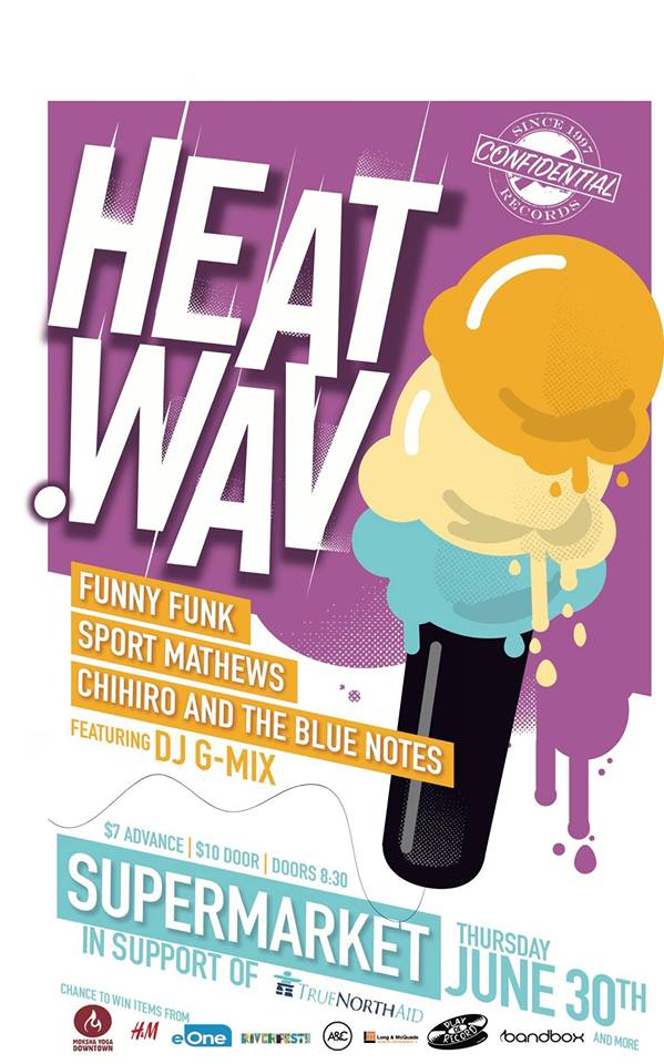 3 days! @Cnfdntl_Rcrds  Presents: HEAT .WAV w/ DJ G-Mix, <a href="/FunnyFunkBand/">Funny Funk Band</a>  <a href="/SportMathews/">Sport Mathews</a> and Chihiro &amp; The Blue Notes.
