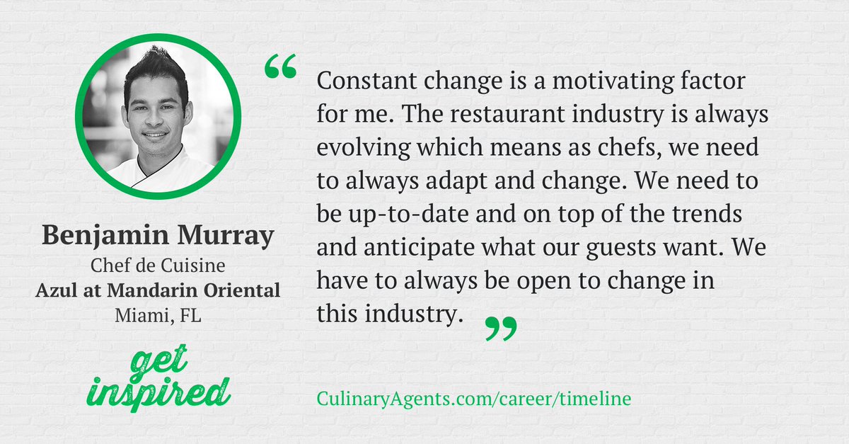 culinaryagents's tweet photo. .@ChefBen2334 of @MO_MIAMI's #AzulMiami offers up amazing advice in this week's timeline. https://t.co/6EgJdjzA2X https://t.co/JTabKviNxN