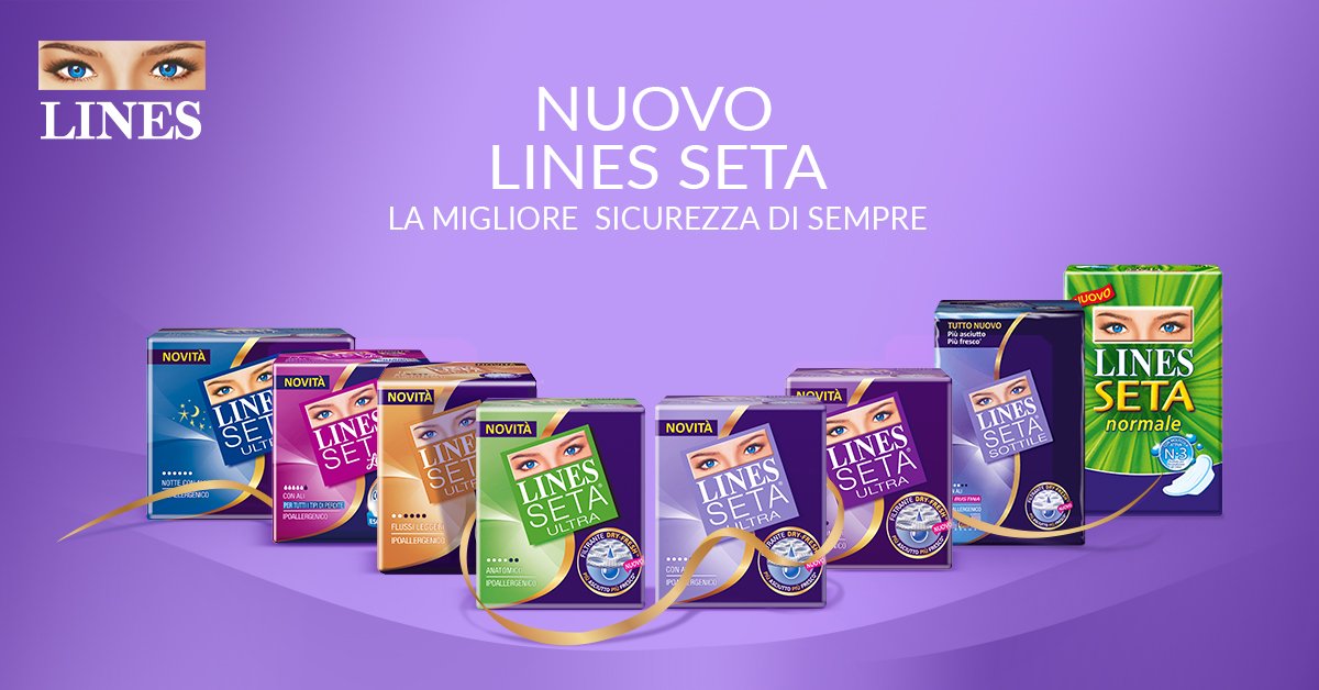 Sentiti sempre sicura con i nuovi #assorbenti #Lines Seta. Scopri l’intera gamma bit.ly/22hdiqS