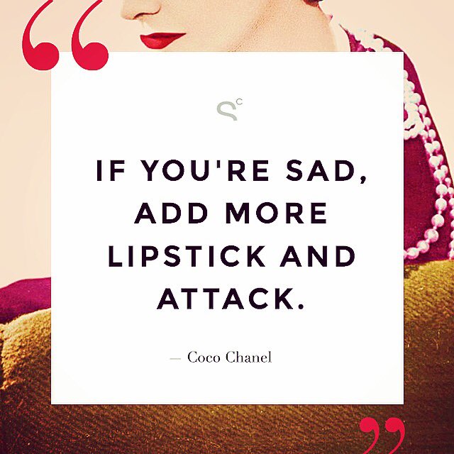 ShienCosmetics's tweet photo. True. #attack #lipstick #shiencosmetics #cocochanel #chanel #lips #wordsofwisdom #statementlip #advice #truth https://t.co/qRmU5DQBkg