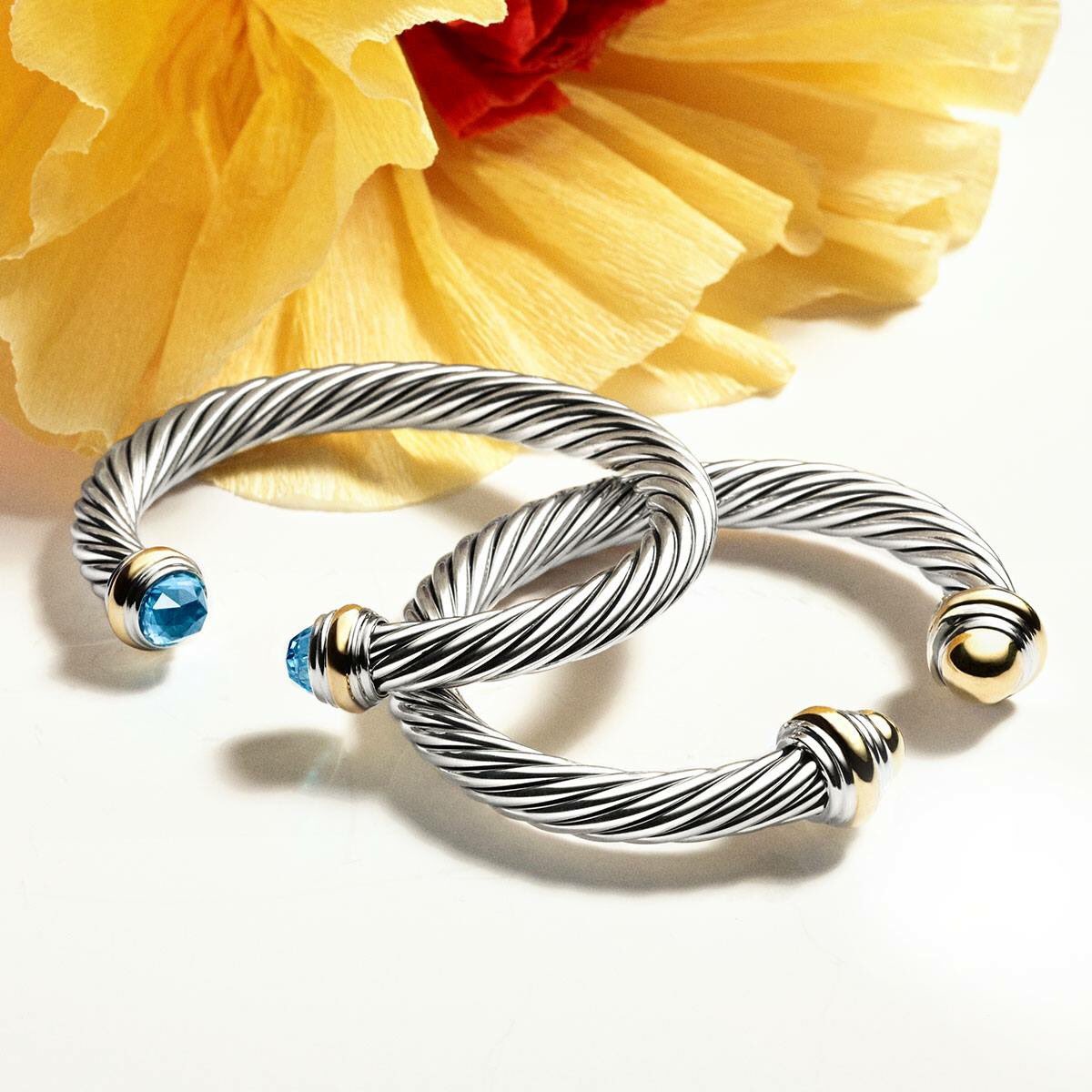 ProvDiamond's tweet photo. It’s not the perfect summer style without the iconic Cable bracelet. #davidyurman #cablecollection https://t.co/12yYKwWepm
