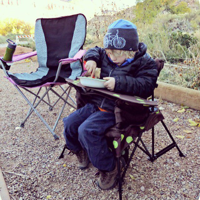 GoWithMeChair's tweet photo. #camping, anyone? This little adventurer is ready to start his day with some breakfast in his #gowithmechair! https://t.co/7eb2pjsYNp