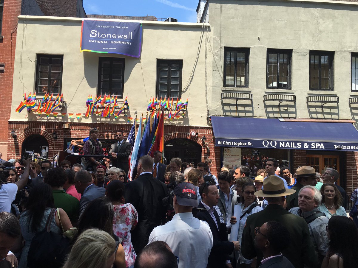 Great to be here for the official designation for #StonewallNationalMonument! <a href="/NatlParkService/">National Park Service</a> #LGBTQ