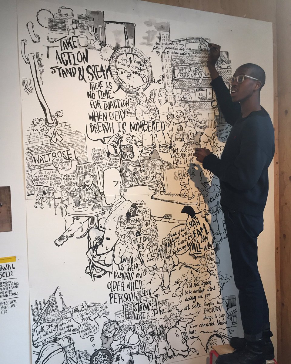 Tendai01's tweet photo. Two #art pieces from @saidTaymah at Central Saint Martins degree show - very poignant post referendum #csmloading https://t.co/mFPlp73AV7