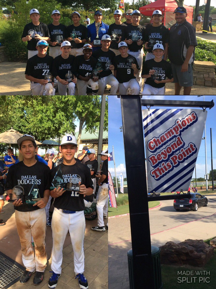 dallasdodgers's tweet photo. 14u Blk WINS @TravelSports1 WS! Zach(walk off extra),Lopez (MVP+'ship GS),Liu(Top P)! @6ToolU 
#honorthegame #champs https://t.co/wrgfIA1BAY