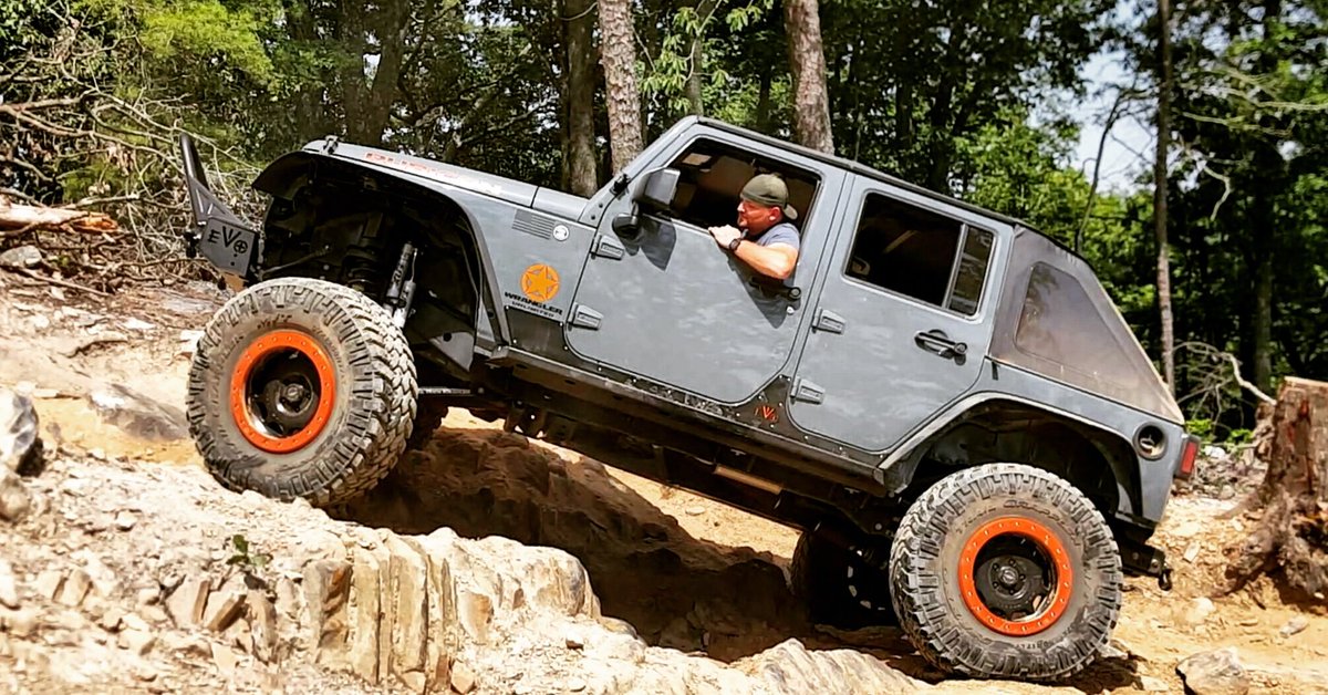 Steels_Joshua's tweet photo. Little flex on the trail! #jeeplife #wranglernation #JeepMafia #offroad #offroadevolutions #nitto https://t.co/7UPKy7a0XQ