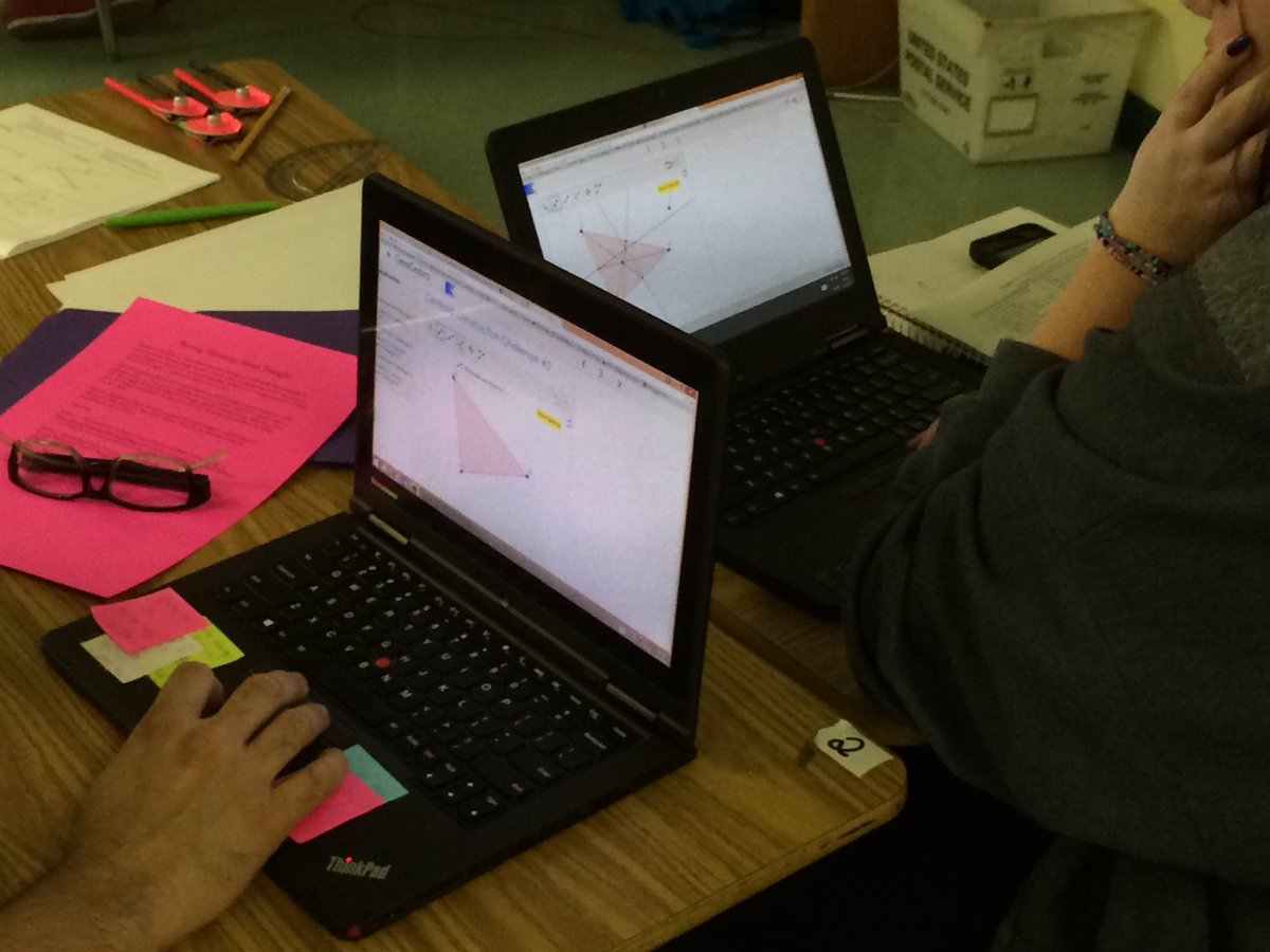 Mr_Ophaug's tweet image. @BrowardMath @browardschools #Geometry Stations in full swing! #TriangleTheorems #Geogebra #Constructions