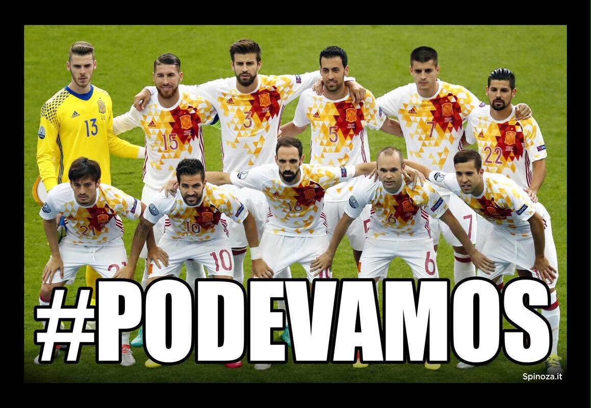 cinguettiosport's tweet photo. E noi invece, #GODEMOS! #Spexit #ItaliaSpagna #EURO2016 #ForzaAzzurri ⚽️🇮🇹⚽️ https://t.co/QScmlsceof