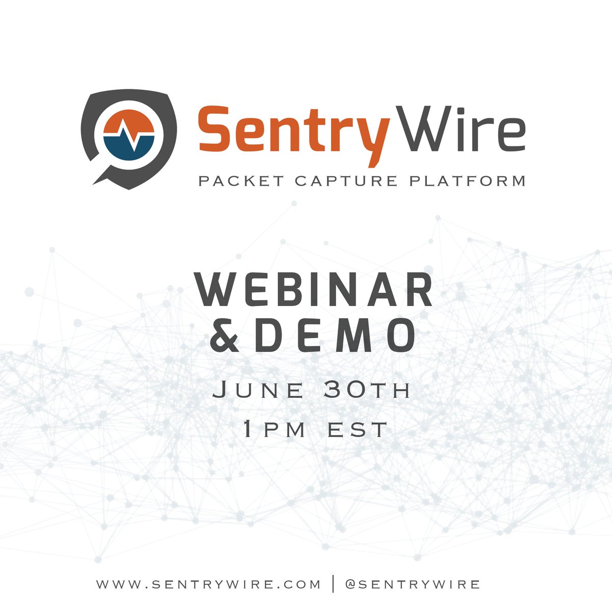 Join us 6/30 at 1PM EST for a SentryWire Overview &amp; Demo Webinar #netsec #packetcapture bit.ly/28Z8q6z