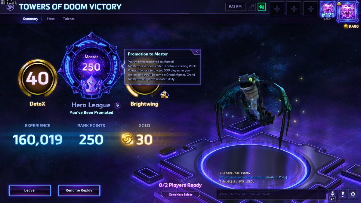 DetoXuv's tweet image. We did it boys MASTER!!!! @ryankubo @BlizzHeroes @BenJaminHoyle1 #Roadtograndmaster !!!