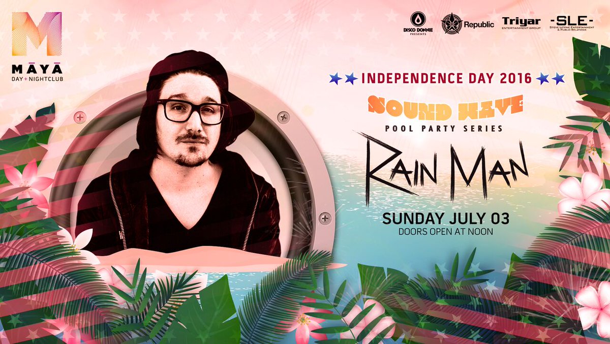 SLEMusic's tweet photo. ANNOUNCEMENT: @omgRainMan will taking over our #SoundWaveAZ pool series on 7/3! Tix --> https://t.co/NogcnU0bTK https://t.co/qWinMvwuwH