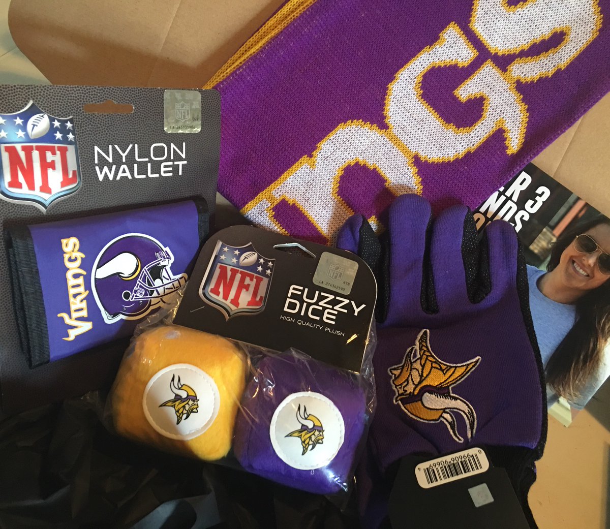 GrizzEssentials's tweet image. Minnesota Vikings box for June! Make sure you sign up! #fanessentials
