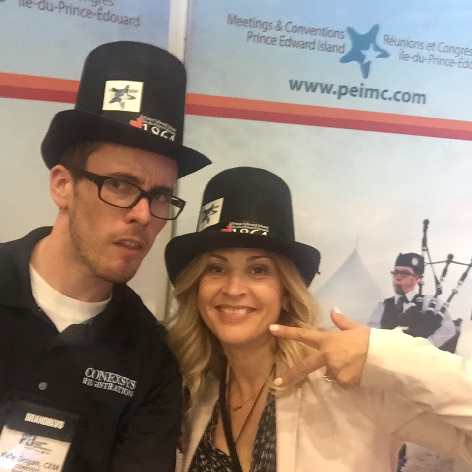 kduganconexsys's tweet photo. Hanging with Simona Mazat at the Expo! Stop by CONEXSYS Booth before 5 for your #FunRibbons #WhosYourFather #CAEM16 https://t.co/J3OtxiPBcO