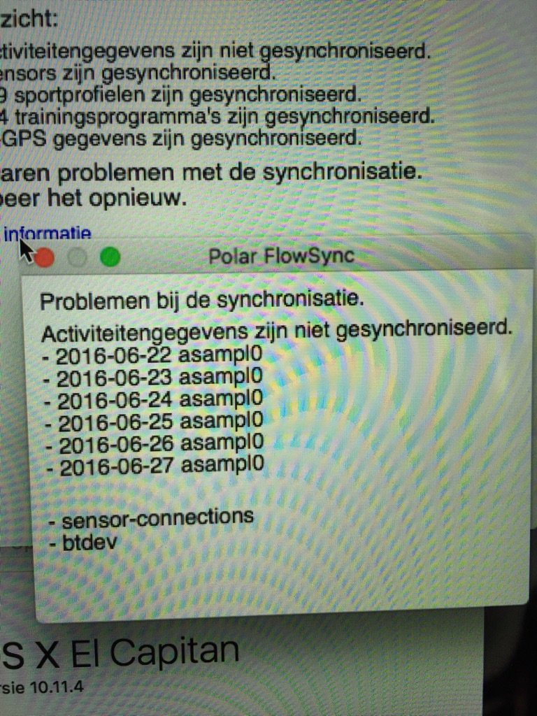JaninkaFeenstra's tweet photo. @polarglobal  Having trouble synching. Everything is updated (m400, flowSync and Mobile app) but still get this: https://t.co/XzVWGTmTnz
