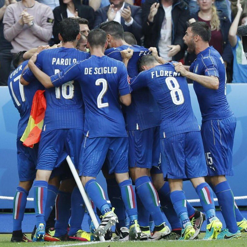 Vittoria da grande squadra, vittoria da grande gruppo 🇮🇹🇮🇹🇮🇹 #Euro2016 #ITAESP #ITA #VivoAzzurro