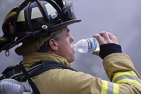 Keep Hydrated and rotate your guys out often. 
Open up if not working..Officers check to ensure your guys are ok