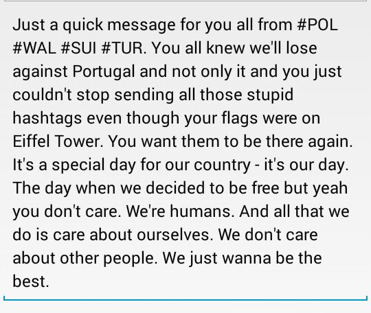 CroLiAr's tweet photo. Yes,I'm mad but so should say it.And idk about stupid grammar mistakes.I'm proud of my boys #CRO #WAL #SUI #TUR https://t.co/BSJxFL84h6