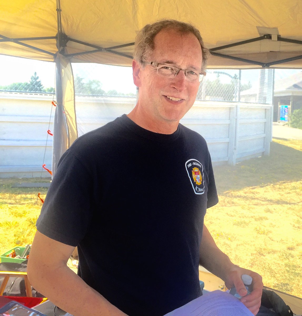OARC FD - operating, info table in GOTA station and visitor from an agency. #RACFD #ARRLFD