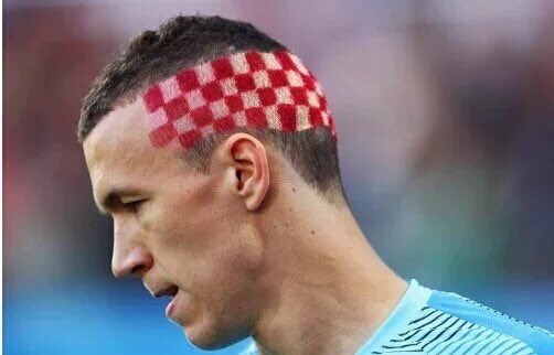 MSCuckow's tweet photo. Peresic looks like he's been in accident with a BMX #EURO2016  #CROPOR https://t.co/GYqfnxBDJE