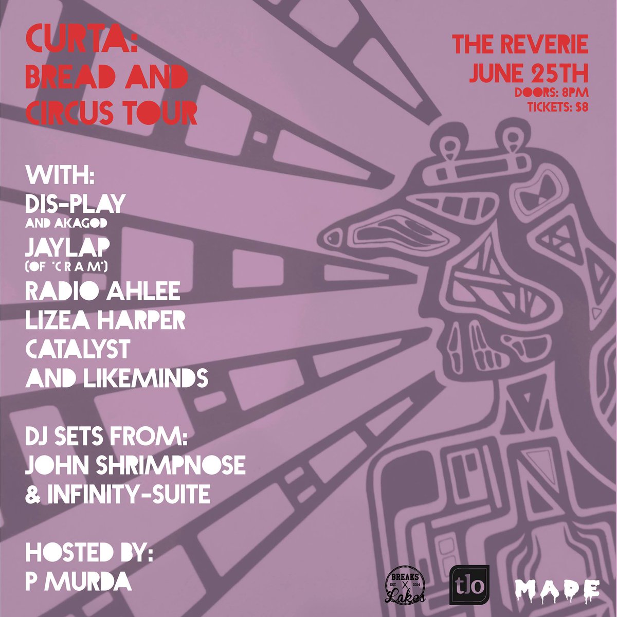 TheLitestyle's tweet photo. Tonight
Curta 'Bread &amp; Circus' Tour @ReverieMPLS w/
@displaympls
@villagemilk 
@jaylapmusic
https://t.co/zjZdLWgXtM https://t.co/IUHV6oiiec