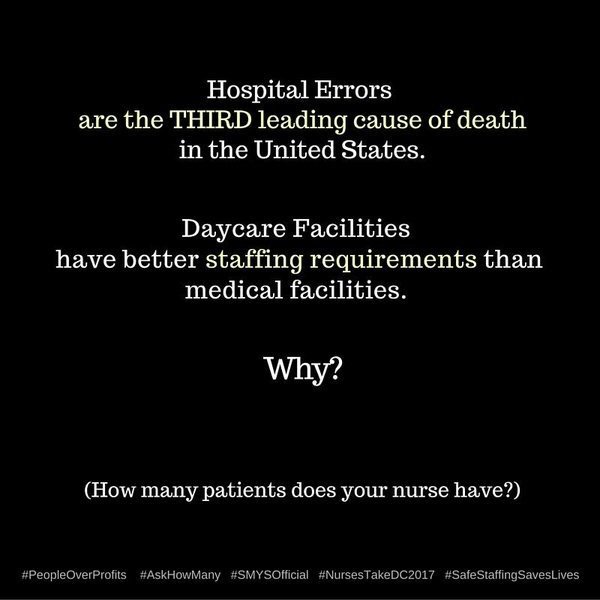 Nurses4NPR's tweet photo. We want this to change. Join us with our #Walk4PatientSafety #NursesTakeDC #SafeRatiosSaveLives #S864 #HR1602 #SMYS https://t.co/uvEM7hCUKd