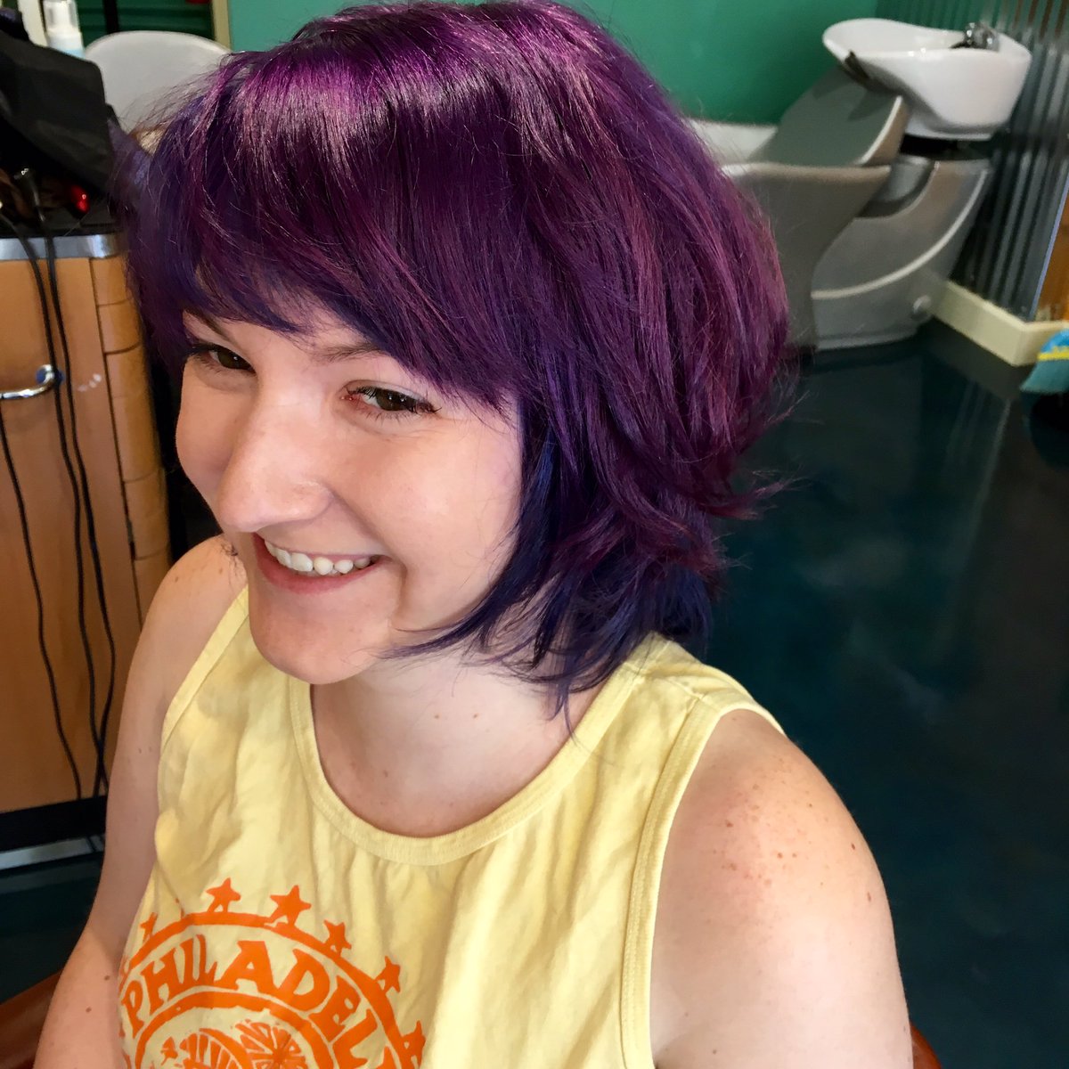 DapperEarth's tweet photo. #vegancolors #purplehair #purplevegan #vegancolorpdx #veganhairpdx #vegancolor #veganhaircolor https://t.co/EmxfgScBta
