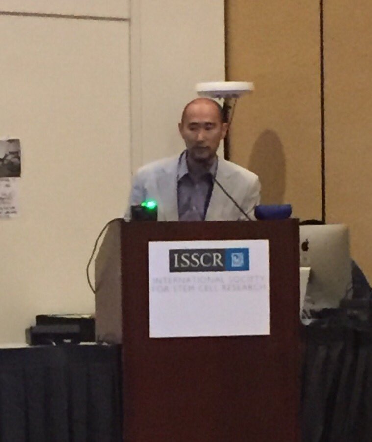 biocompare's tweet photo. Yuichiro Miyaoka Tokyo Metropolitan Institute testing #GenoneEditing on #iPSC #ddPCR #TAKENS #CRISPR #ISSCR2016 talk https://t.co/8Ha0qYeuAx