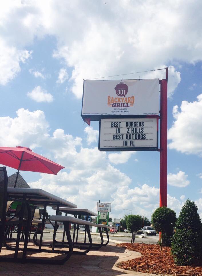 301Grill's tweet photo. Now open, come enjoy our daily fresh ground burgers! 🍔 ☺️ #zephyrhills #summertime #LoveFL https://t.co/Vqydl2XdYv