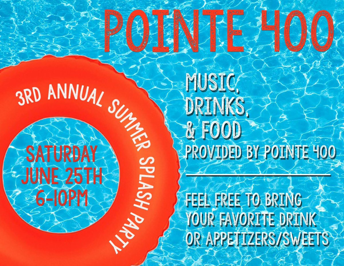 Pointe400's tweet photo. Don't forget #pointe400 #apartments residents 3rd annual #poolparty is tonight!!! https://t.co/iQ5q0COibH
