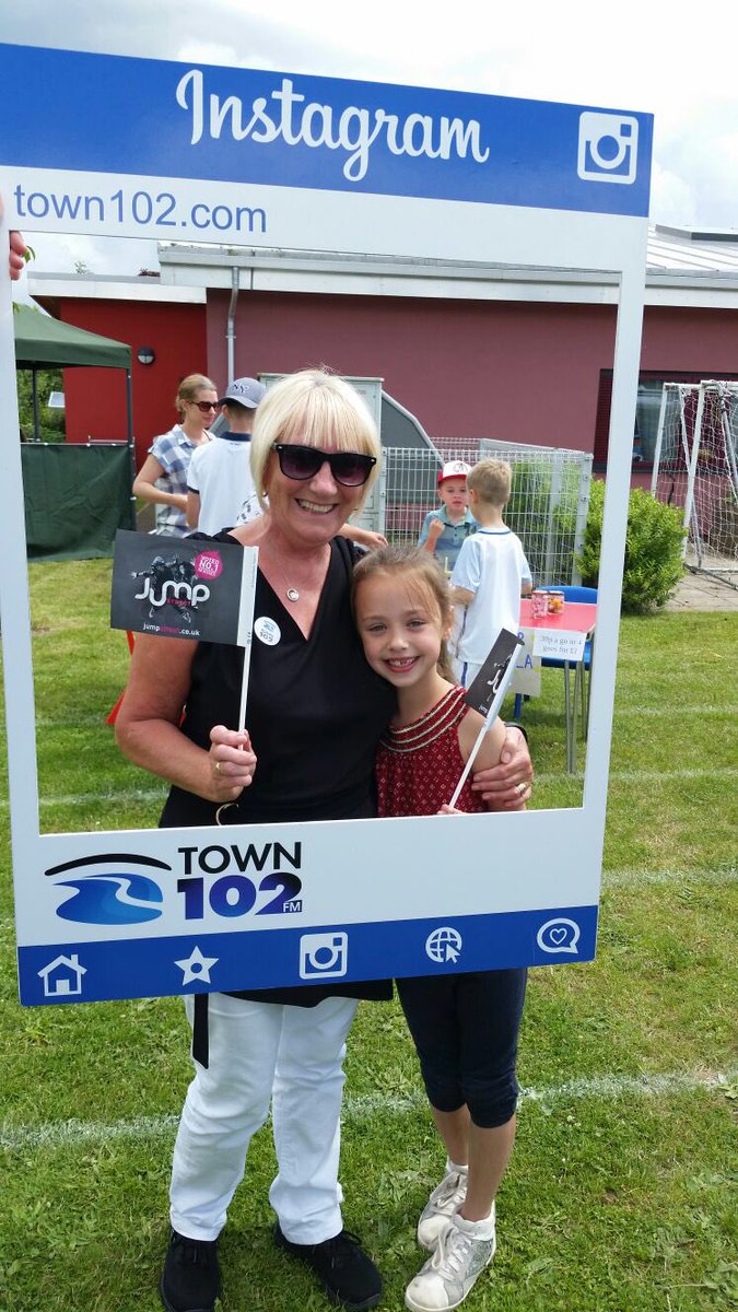 GHRSuffolk's tweet photo. Heath Primary School had their fete today and are big fans of Town102! https://t.co/aaI3SoSBvk