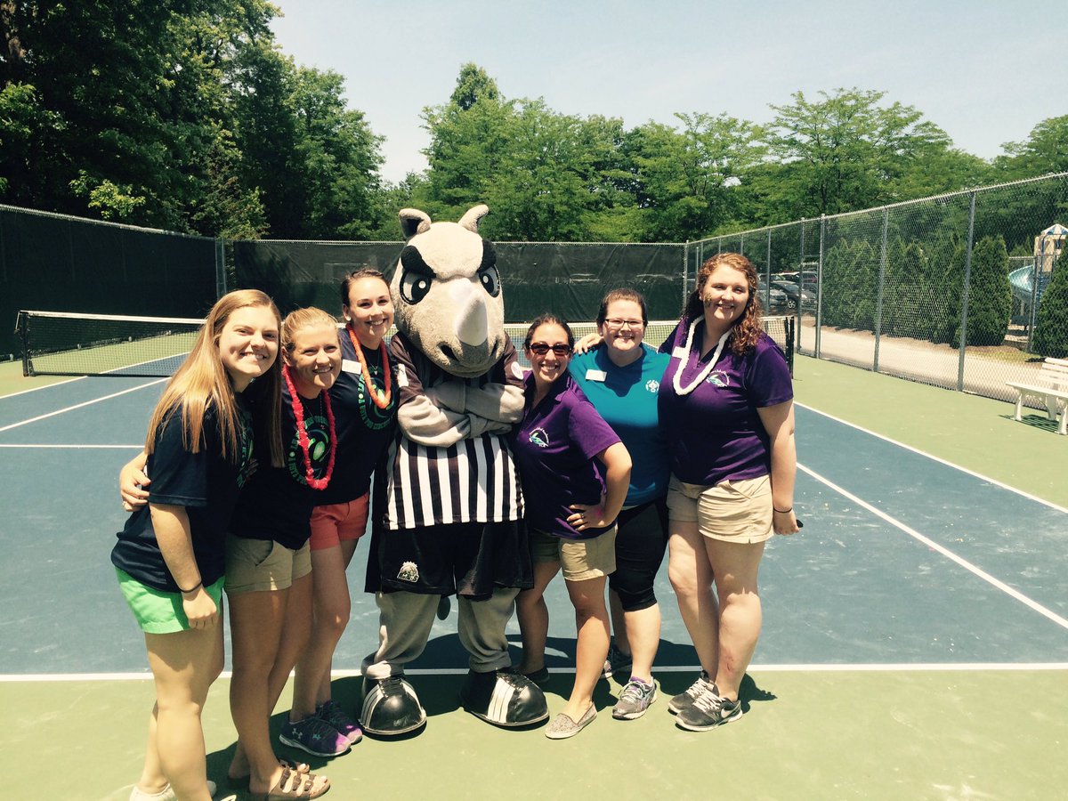 soccerwasho's tweet photo. Rex the Rhino showed up at Tennis Club of Rochester today for kids day at LB Futures tourney - fun to attend! https://t.co/K6db9jYUDp