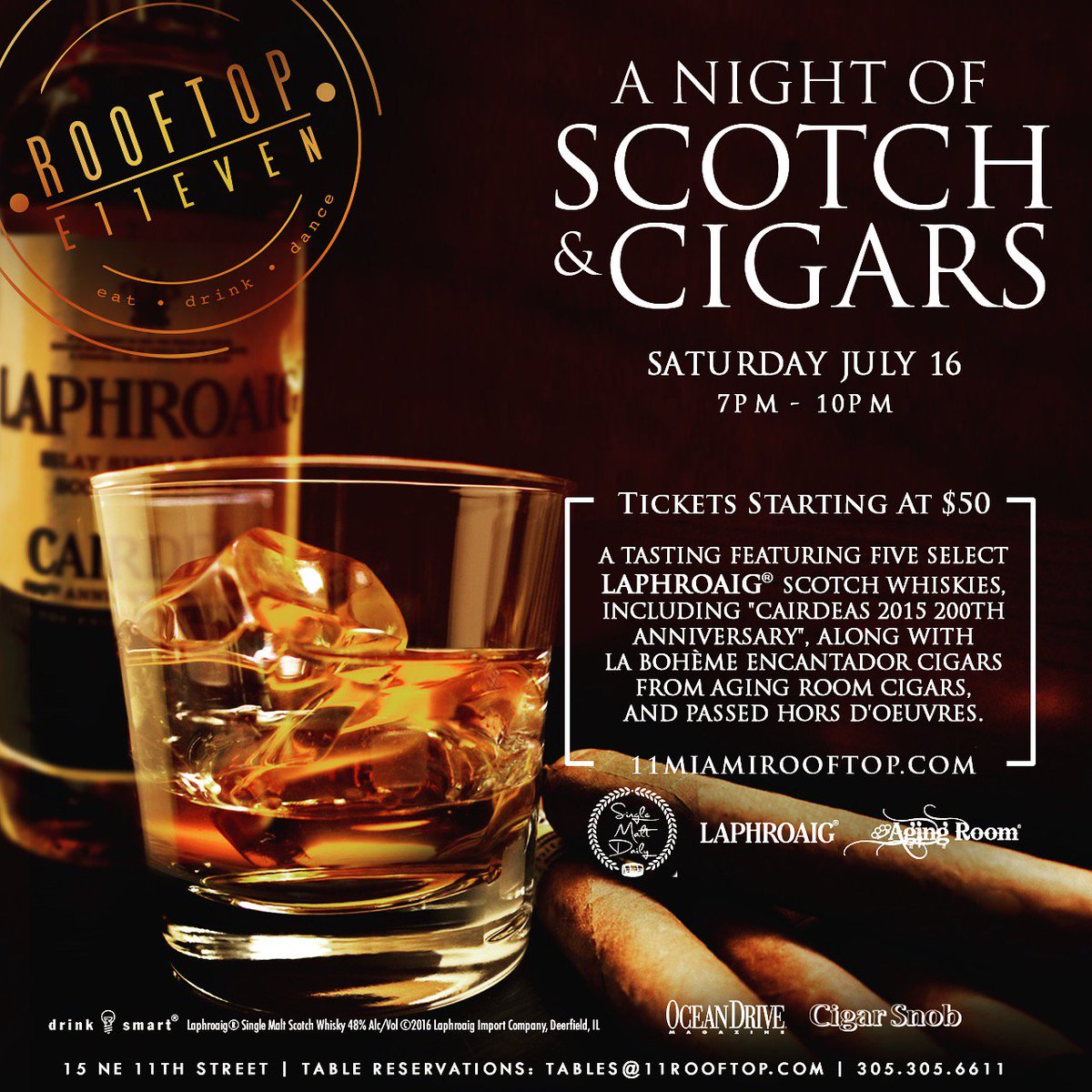 #Miami #11miami #whisky #tasting #privateevent #laphroaig #cigars #scotch #whiskey #nightclub
