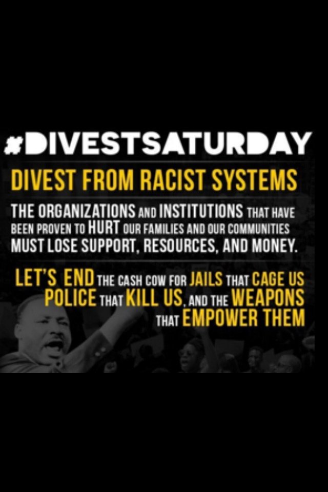 #YearOfResistance #BlackHistory365 #SabbathDaySaturday #StopKillingUsSaturday #DivestSaturday