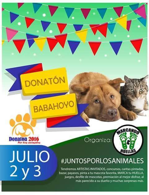 Babahoyo #Unidosporlosanimales te esperamos sábado 2 y domingo 3 de julio