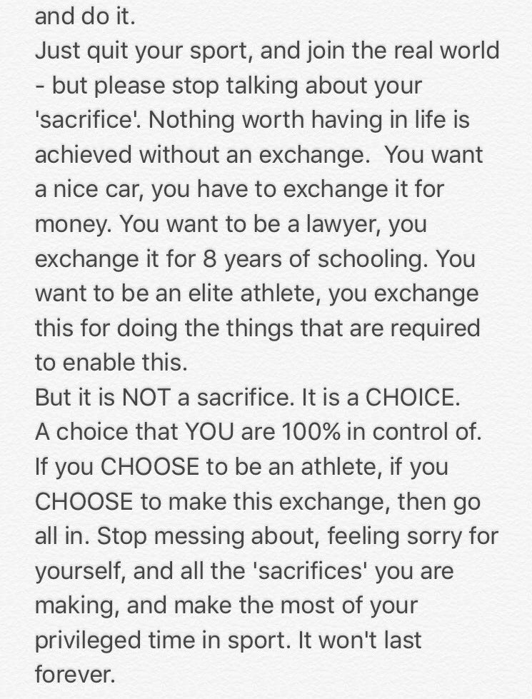 Justin_Duncan's tweet photo. Yet another excellent message MANY athletes need read &amp; remember..! Courtesy of @StuartMcMillan1 https://t.co/IuEswGUW2C