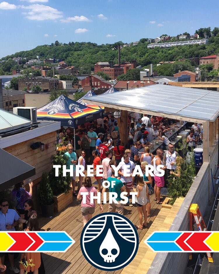 rhinegeist's tweet photo. #threeyearsofthirst rooftop view! Couldn't ask for a better day to celebrate. Check out our epic snap chat geofilter https://t.co/cvLLr2d8fy
