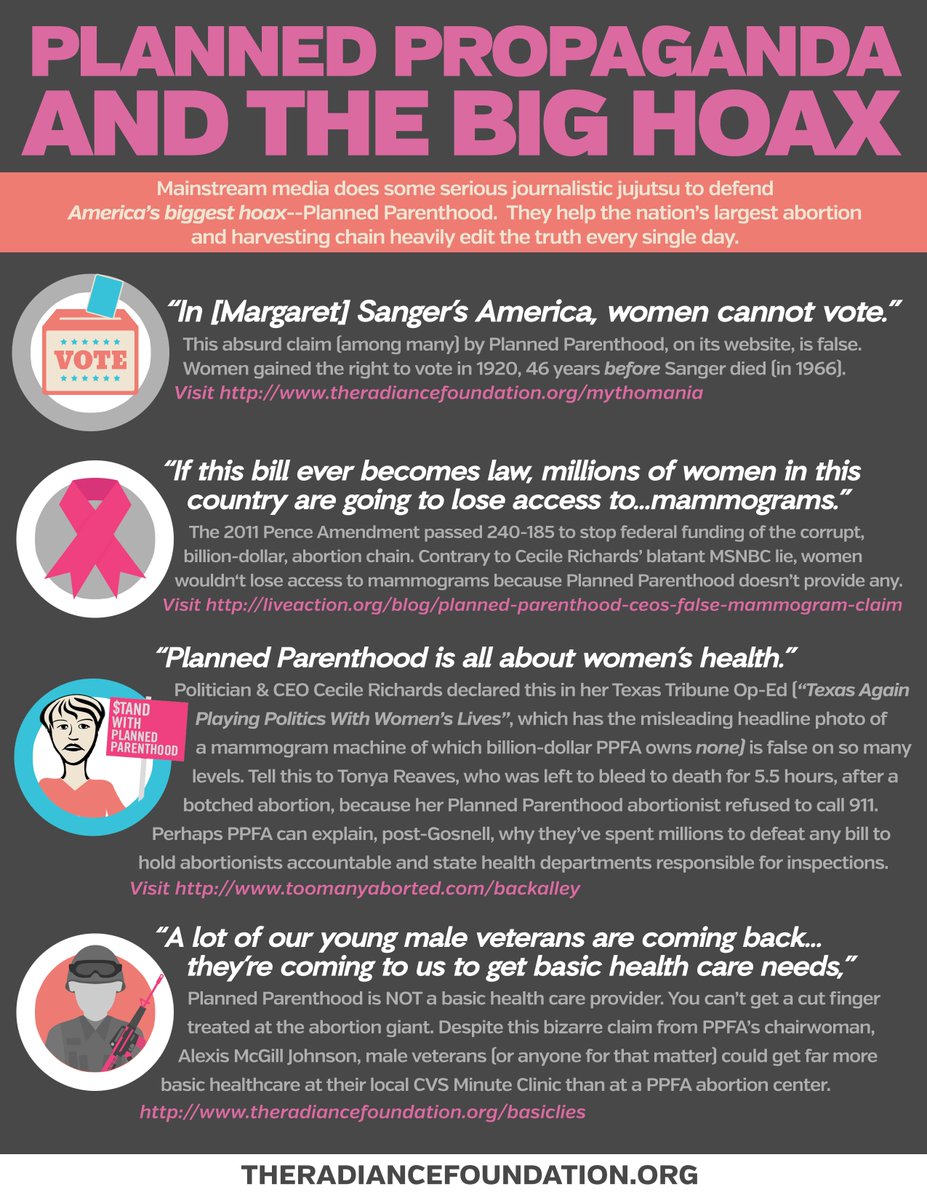 lifehaspurpose's tweet photo. Women deserve more than billion-dollar planned propaganda from #PlannedParenthood. #DefundPP #ProlifeWomen16 https://t.co/CczjMRDeor