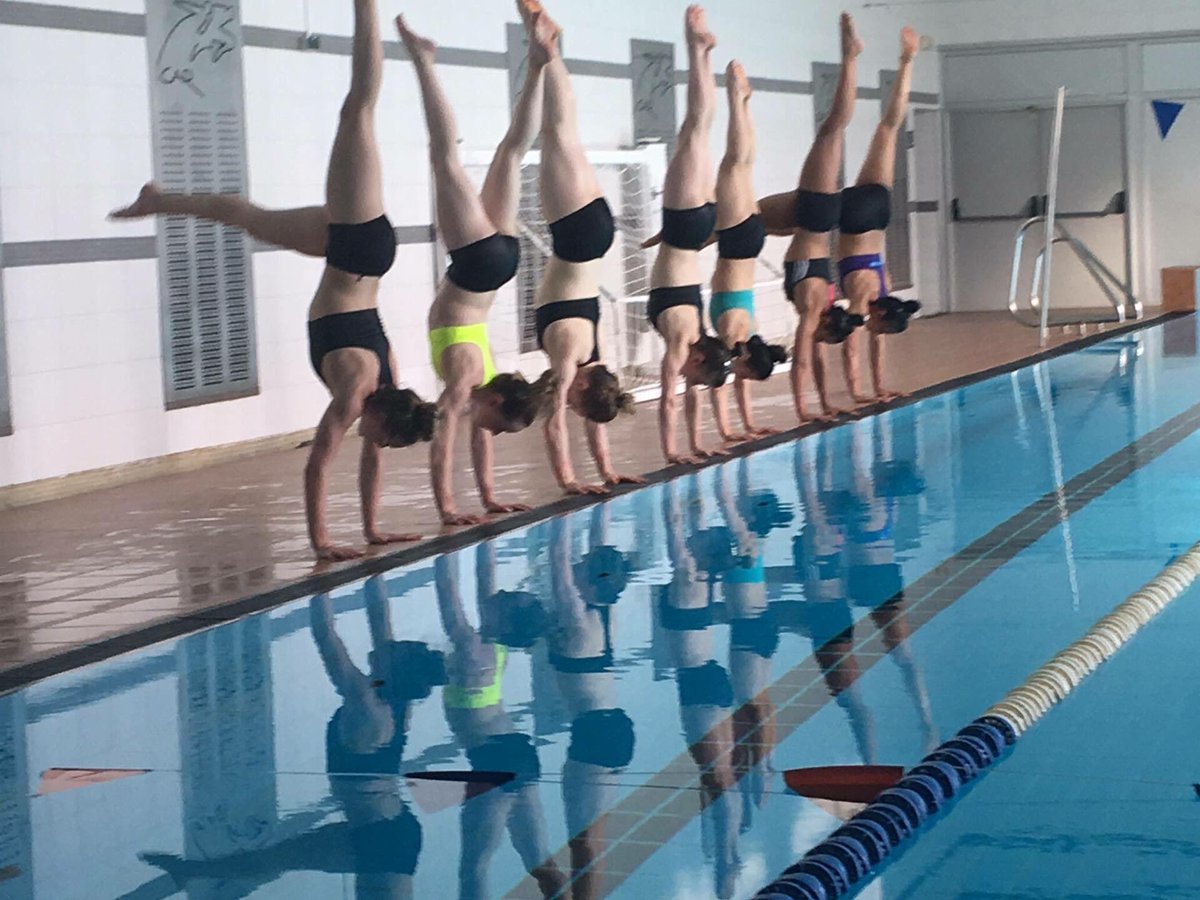 Bdownie's tweet photo. Supposed 2 be elite gymnasts ... lets just say it took more than a few attempts to get the end pic 😂😂 #HandstandDay https://t.co/nhs66NO8Fk