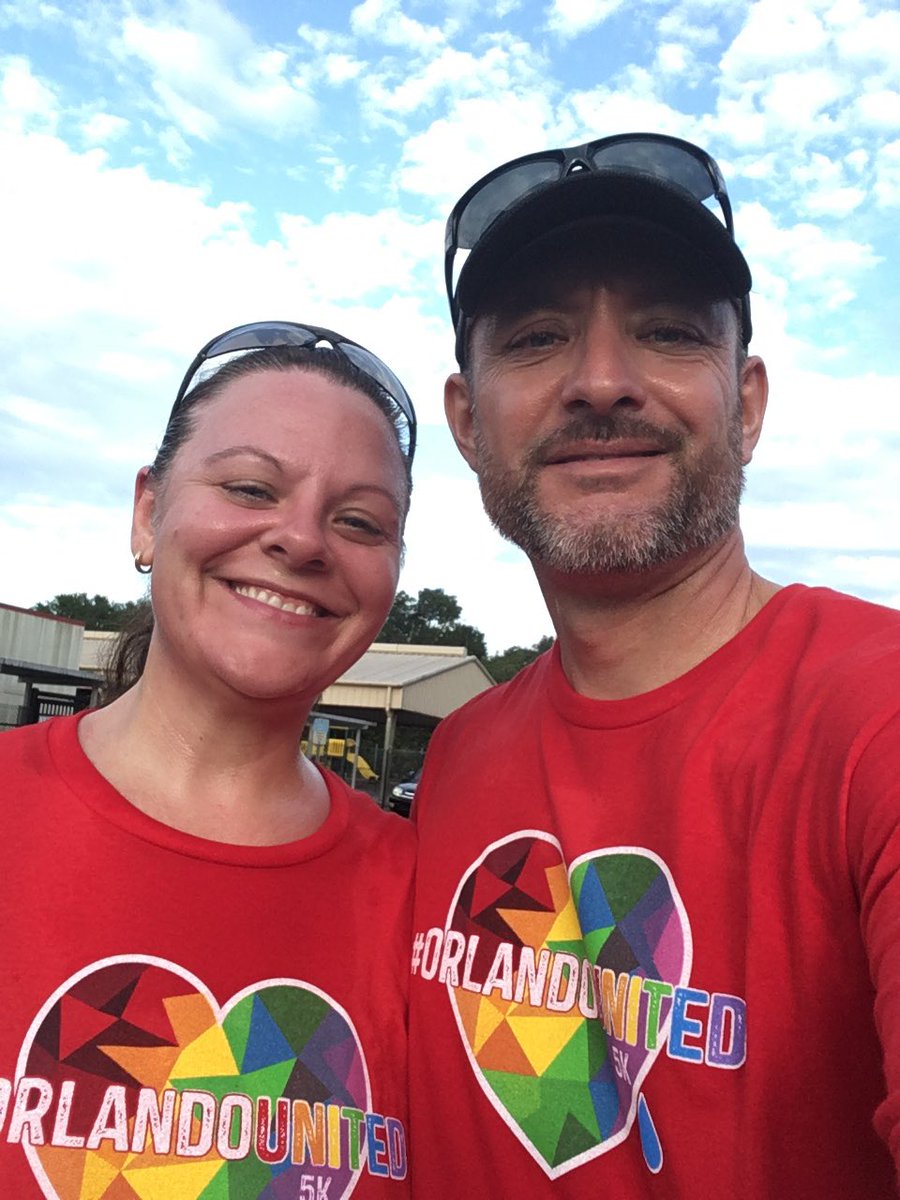 Bobbie_Grieve's tweet photo. Perfect morning for reflection and healing. Orlando United 5k. Love wins. #OrlandoUnited @dgrieve2 https://t.co/E8MXGfPJvv